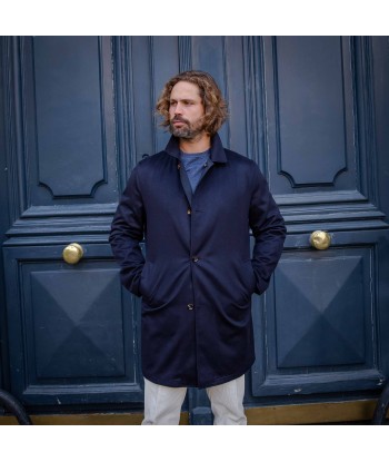 Manteau réversible PEAK cachemire Bleu marine - KIRED vente chaude votre 