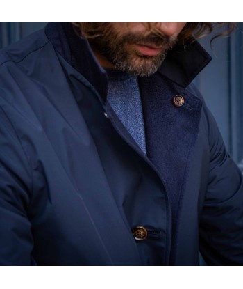 Manteau réversible PEAK cachemire Bleu marine - KIRED vente chaude votre 