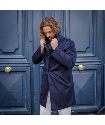 Manteau réversible PEAK cachemire Bleu marine - KIRED vente chaude votre 