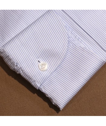 Chemise rayure en twill bleu et blanc de votre