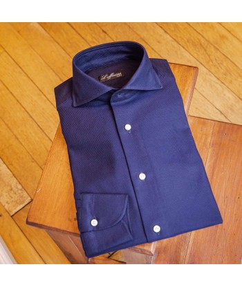 Chemise bleu marine « giro inglese » d'Europe débarque