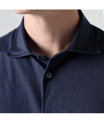 Chemise jersey de coton « giza » bleu marine le des métaux précieux