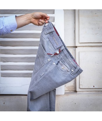 Jeans Leonardo buttons gris clair Véritable concentré