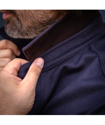 Sur-chemise en cachemire bleu marine Faites des économies