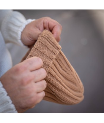 Bonnet en cachemire camel de pas cher