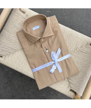 Chemise en flanelle de coton beige livraison gratuite