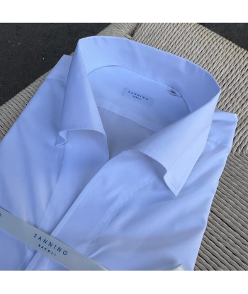 Chemise coton blanc col positano de l' environnement