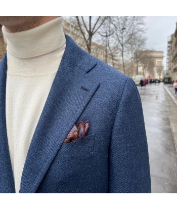 Veste napolitaine bleu napoli tissu LORO PIANA chez Cornerstreet bien 