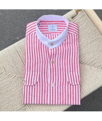 Chemise « panarea » rayures rouge et blanc sur le site 