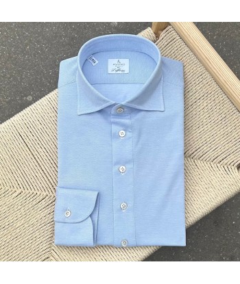 Polo shirt en piqué de coton bleu clair Par le système avancé 