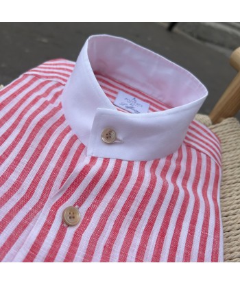 Chemise « panarea » rayures rouge et blanc sur le site 