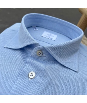 Polo shirt en piqué de coton bleu clair Par le système avancé 