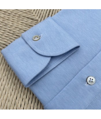 Polo shirt en piqué de coton bleu clair Par le système avancé 