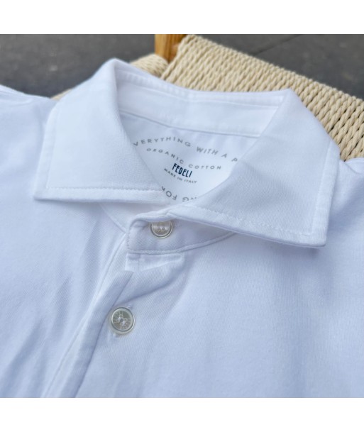 Polo manches courtes jersey de coton “Giza” blanc vous aussi creer 