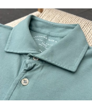 Polo manches courtes jersey de coton “Giza” vert pastel Voir les baskets