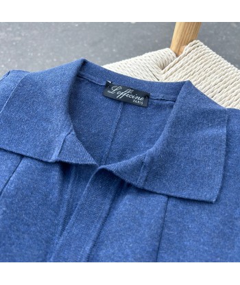 Polo manches courtes coton bleu jean Jusqu'à 80% De Réduction