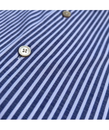 Chemise blanche à rayures bleu marine « easy wear » Paris Déstockage Promo