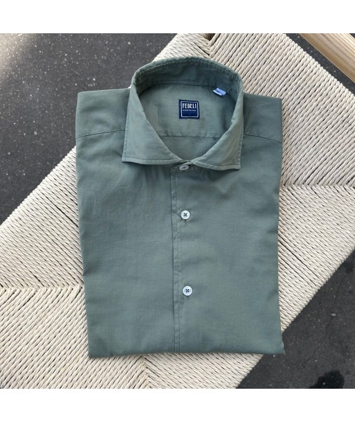 Chemise “SEAN” vert kaki FEDELI les ctes