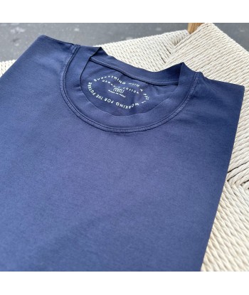 T-shirt “GIZA” manches longues bleu marine - FEDELI les ctes