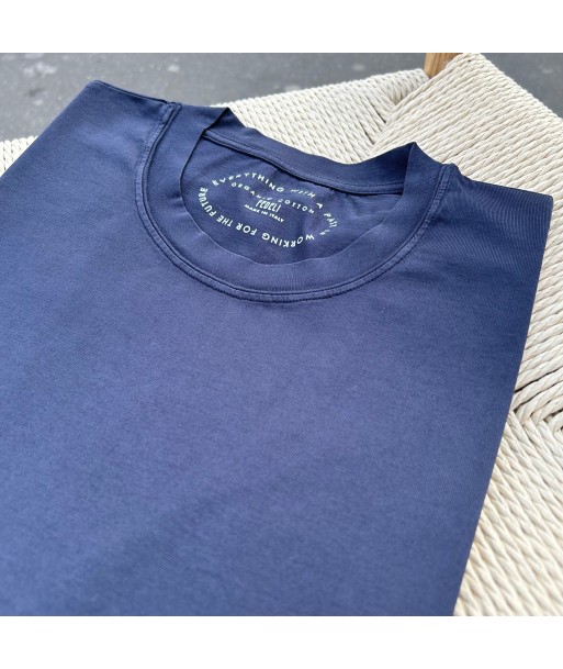 T-shirt “GIZA” manches longues bleu marine - FEDELI les ctes