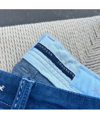 Jeans LEONARDO buttons bleu denim pas cher 