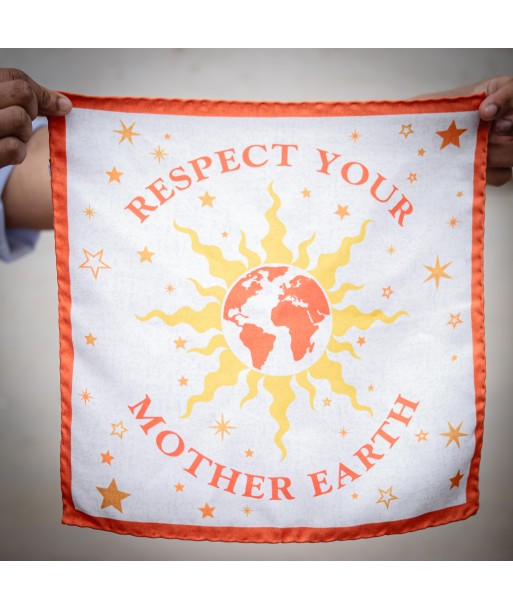 Pochette « RESPECT YOUR MOTHER EARTH » blanc Les magasins à Paris