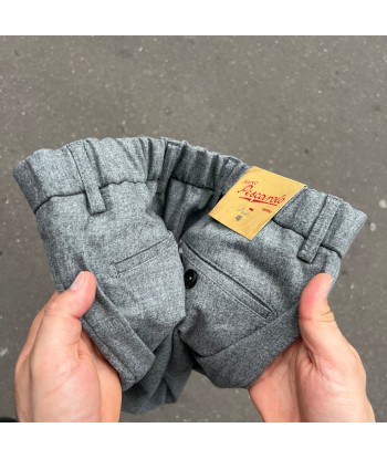 Pantalon « EVO » flanelle et cachemire stretch gris clair Les êtres humains sont 