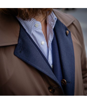 Manteau réversible PEAK cachemire bleu marine/marron Le MVP de beaucoup