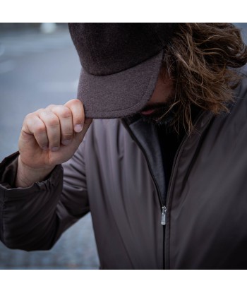 Blouson technique greige doublé cachemire en stock