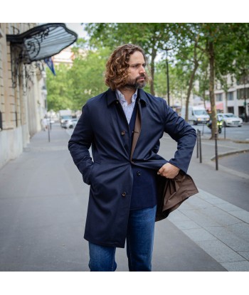 Manteau réversible PEAK cachemire bleu marine/marron Le MVP de beaucoup