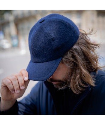 Casquette en cachemire bleu marine pas cher 