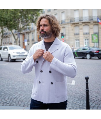 Veste en maille croisée laine et cachemire crème Les magasins à Paris