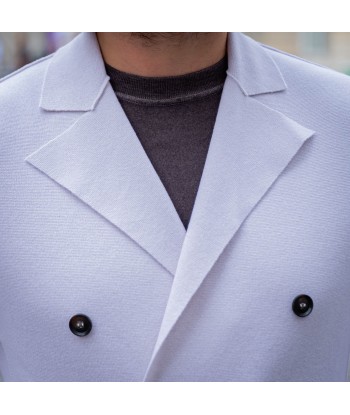 Veste en maille croisée laine et cachemire crème Les magasins à Paris