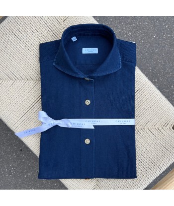 Chemise denim oxford bleu indigo outlet