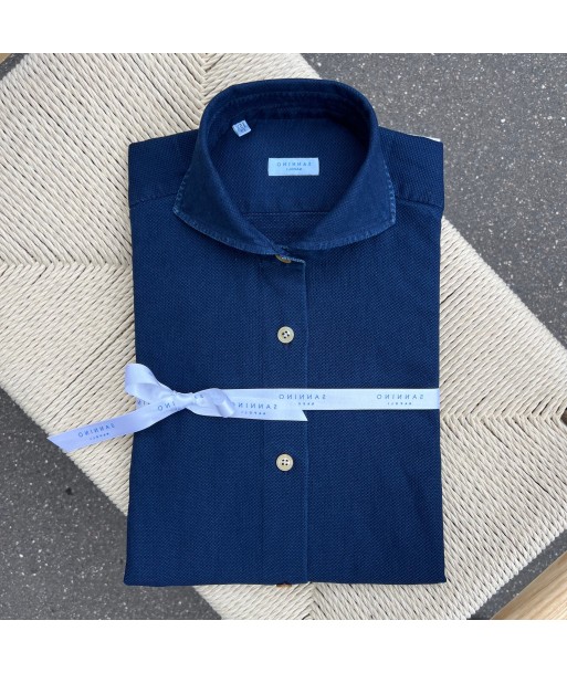 Chemise denim oxford bleu indigo outlet