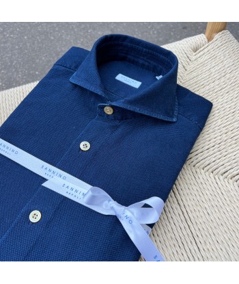 Chemise denim oxford bleu indigo outlet