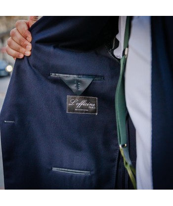 Veste croisée bleu marine « foulard » laine et cachemire Les magasins à Paris