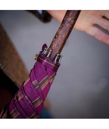 Parapluie fuschia à rayures marron et gris Comparez et commandez 