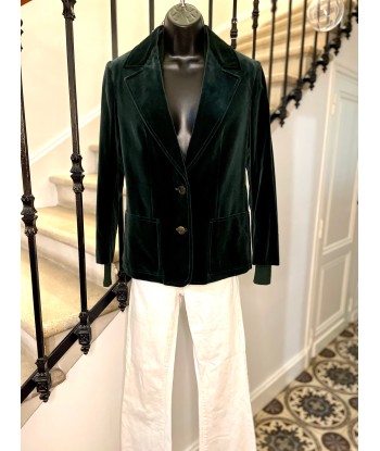 Veste/Blazer velours vert pas cher 