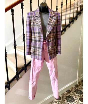 Veste/Blazer tartan mauve en ligne