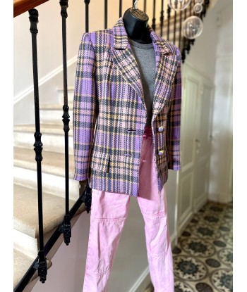 Veste/Blazer tartan mauve en ligne