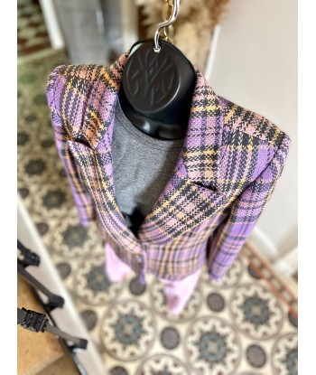 Veste/Blazer tartan mauve en ligne