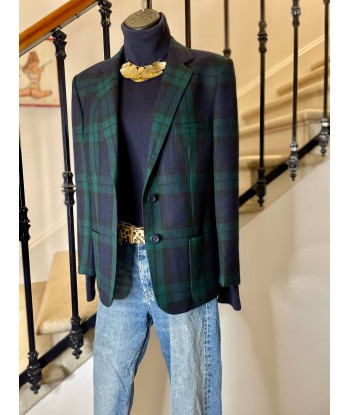 Veste/blazer tartan bleu de votre