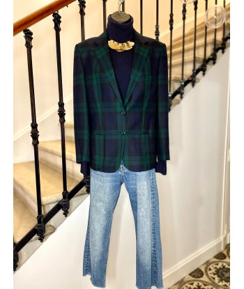 Veste/blazer tartan bleu de votre