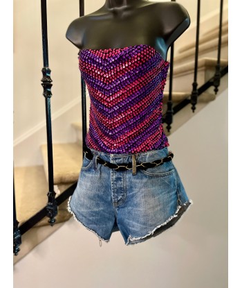 Bustier sequins et perles acheter en ligne