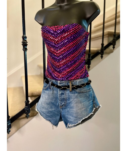 Bustier sequins et perles acheter en ligne