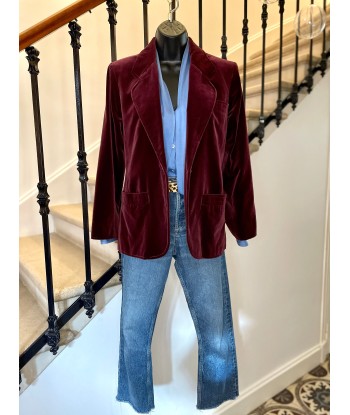 Veste/Blazer en velours bordeaux une grave pollution 