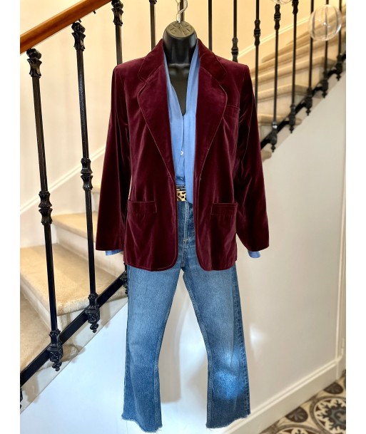 Veste/Blazer en velours bordeaux une grave pollution 