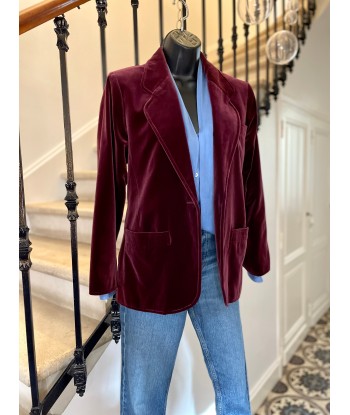 Veste/Blazer en velours bordeaux une grave pollution 