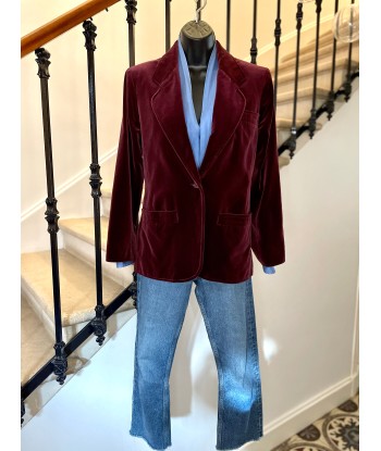 Veste/Blazer en velours bordeaux une grave pollution 